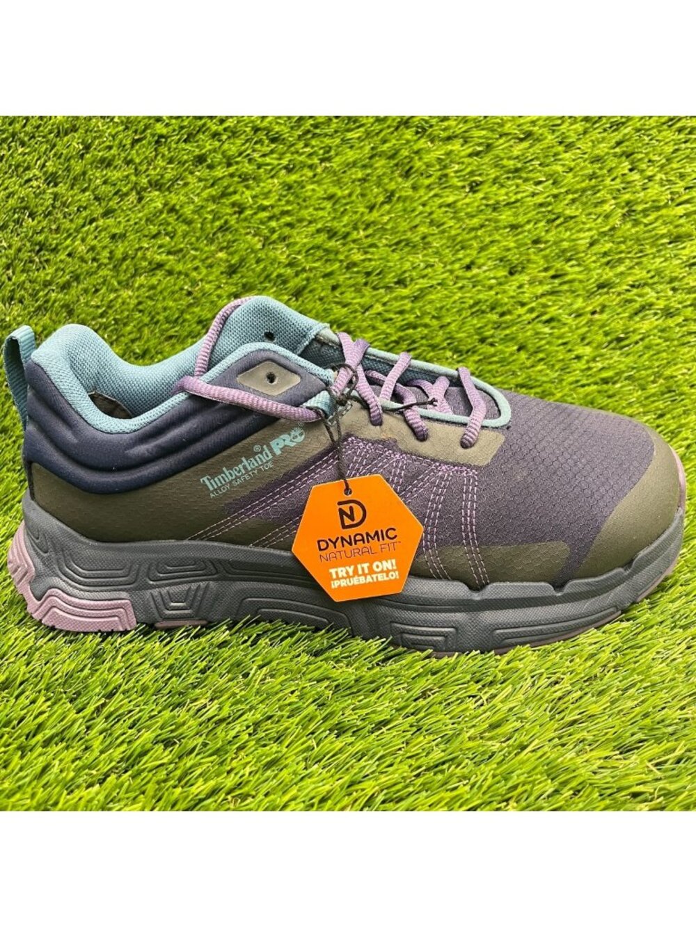 Timberland Pro XR-1 Womens Size 9.5D Purple Black Alloy Toe Safety Work Shoes